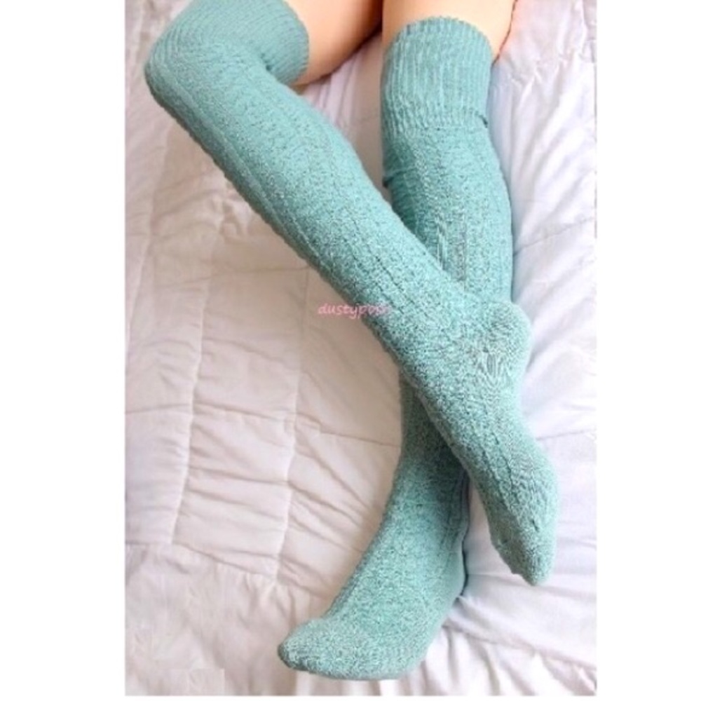 Long Knit Over The Knee Thigh High Socks Boot Tall Cable OTK Cozy Hospital Gift